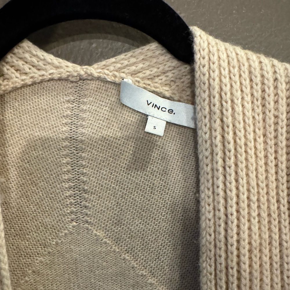 Vince Ribbed Placket Cardigan - Picture 3 of 6